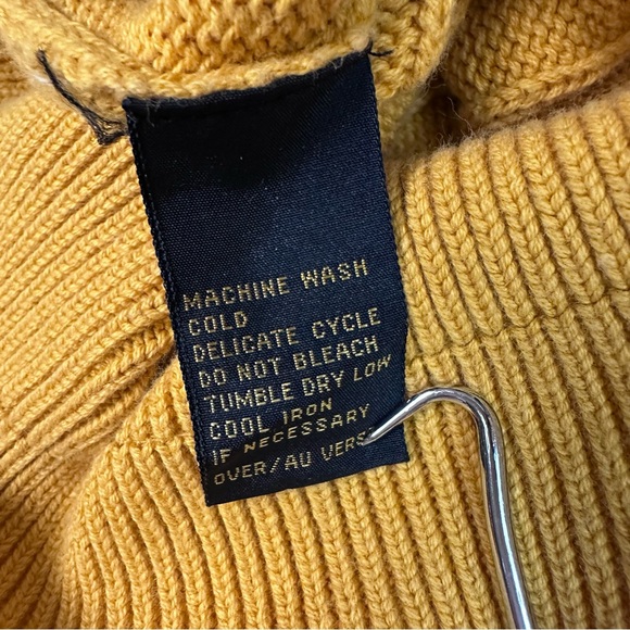 Liz Sport Vintage 80s Short Sleeve Yellow Knit Sweater Liz Claiborne  Medium - Picture 9 of 10